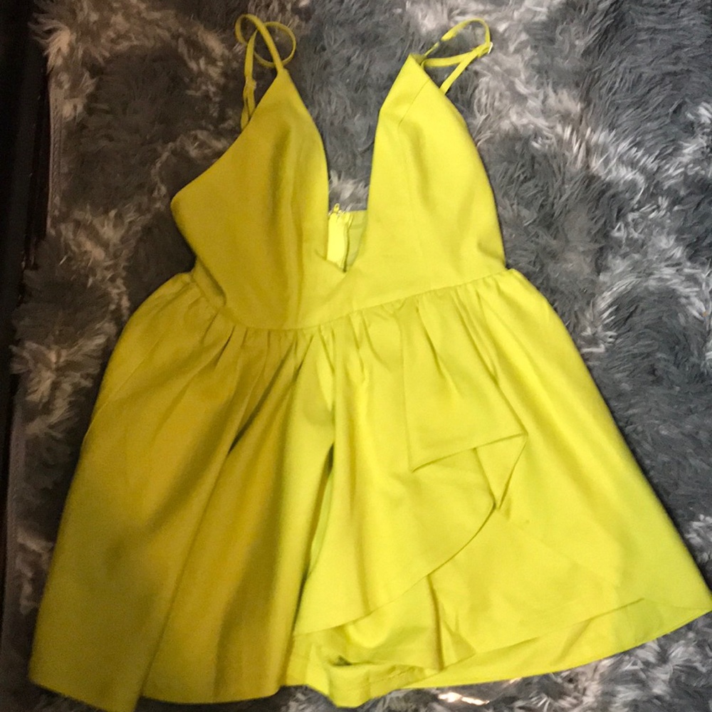 Neon green romper